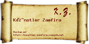 Künstler Zamfira névjegykártya